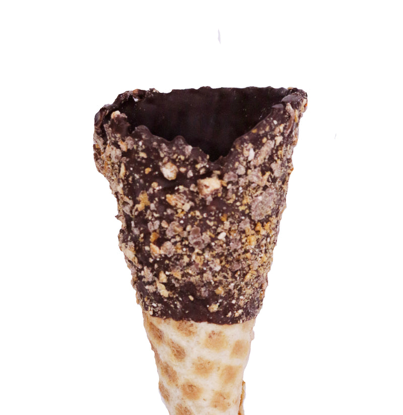 Chocolate Dipped Waffle Cone with Butterfingers