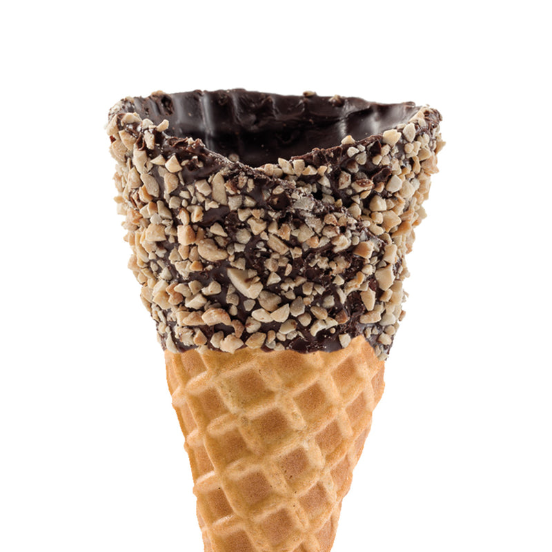 Chocolate Dipped Waffle Cone with Peanuts