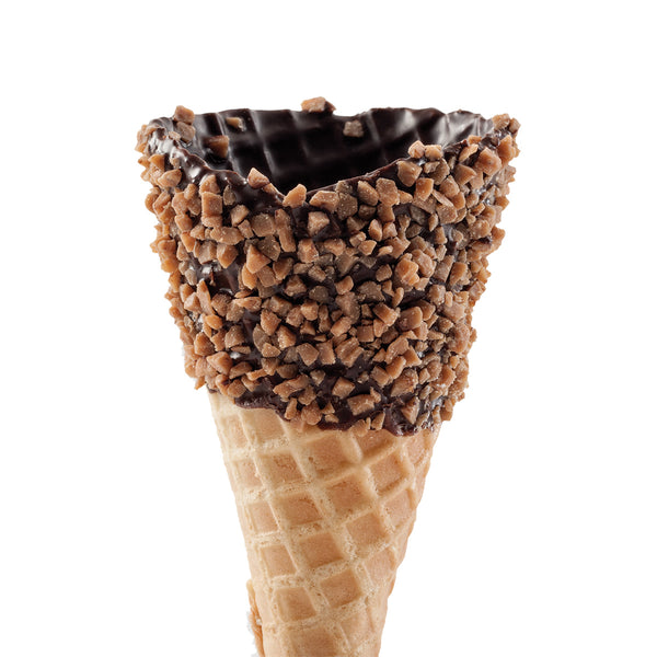 Chocolate Dipped Waffle Cone with Skor